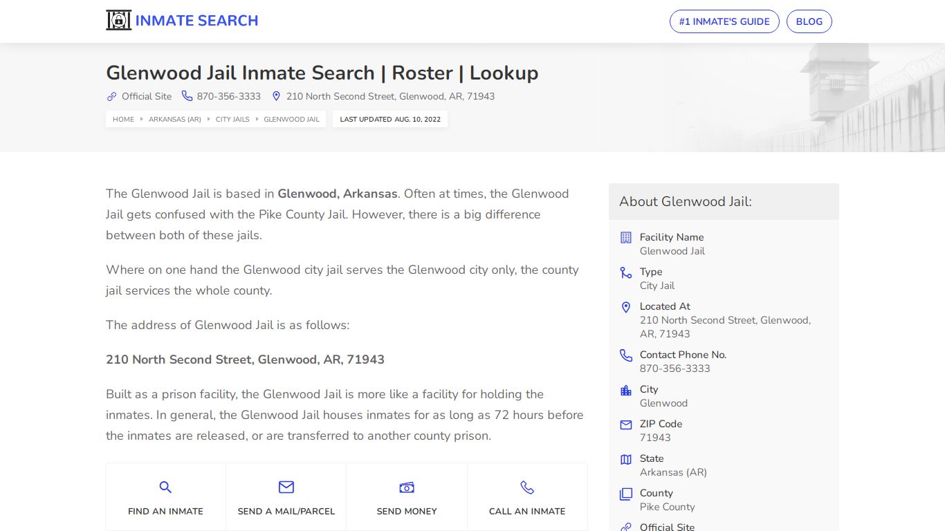Glenwood Jail Inmate Search | Roster | Lookup