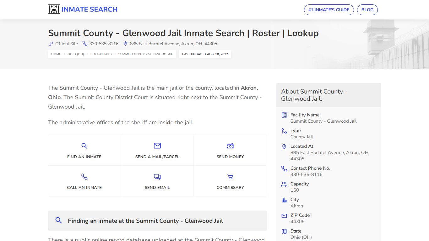 Summit County - Glenwood Jail Inmate Search | Roster | Lookup