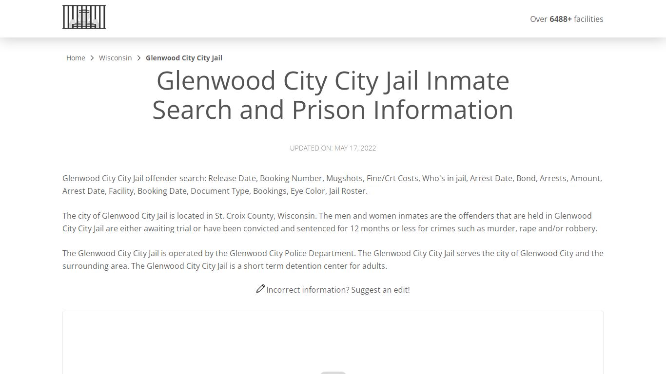 Glenwood City City Jail Inmate Search, Visitation, Phone ...