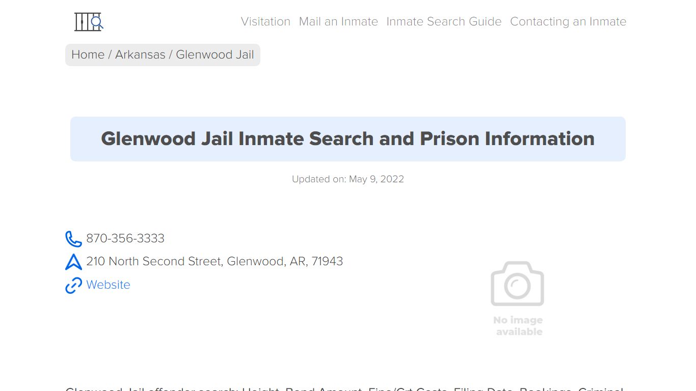 Glenwood Jail Inmate Search, Visitation, Phone no ...