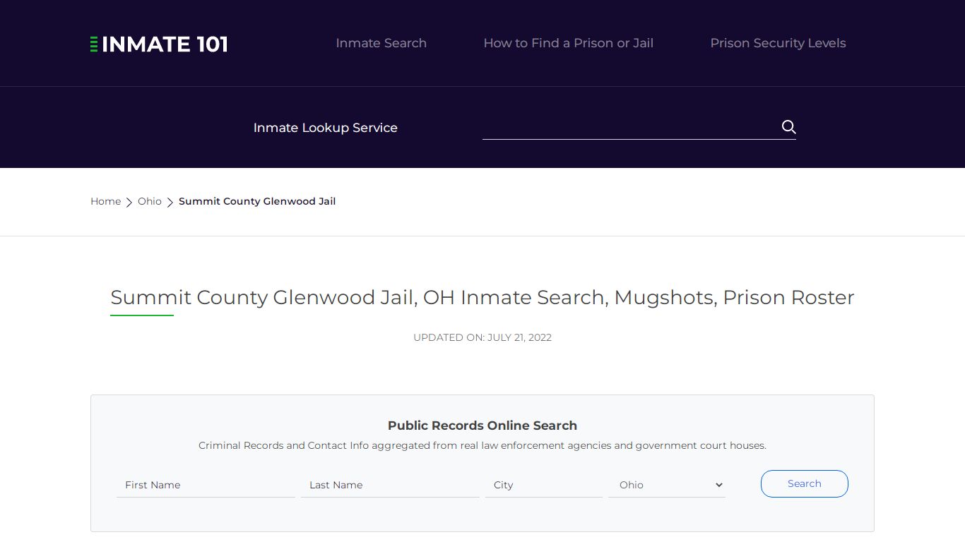 Summit County Glenwood Jail, OH Inmate Search, Mugshots ...